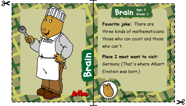 Brain's trading card