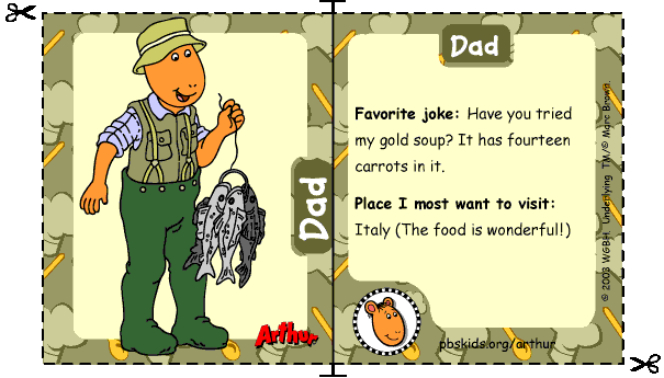 Dad's trading card