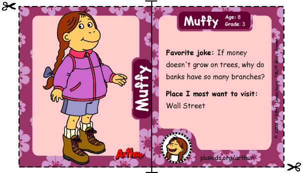 Muffy's trading card