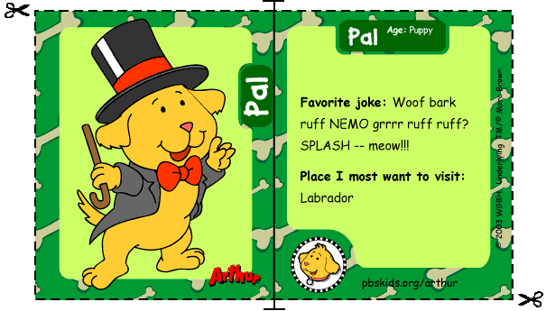 Pal's trading card