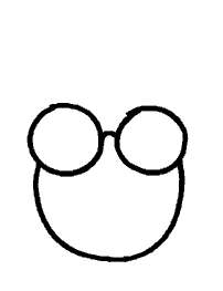 Picture of Arthur's face in progress.