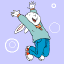 Buster jumping wallpaper pattern