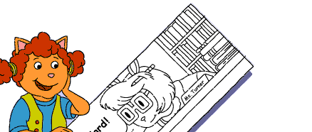 Picture of Sue Ellen with a bookmark