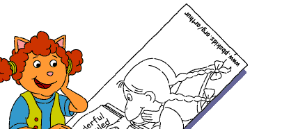 Picture of Sue Ellen with a bookmark