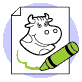 Mary Moo Cow's Coloring Page