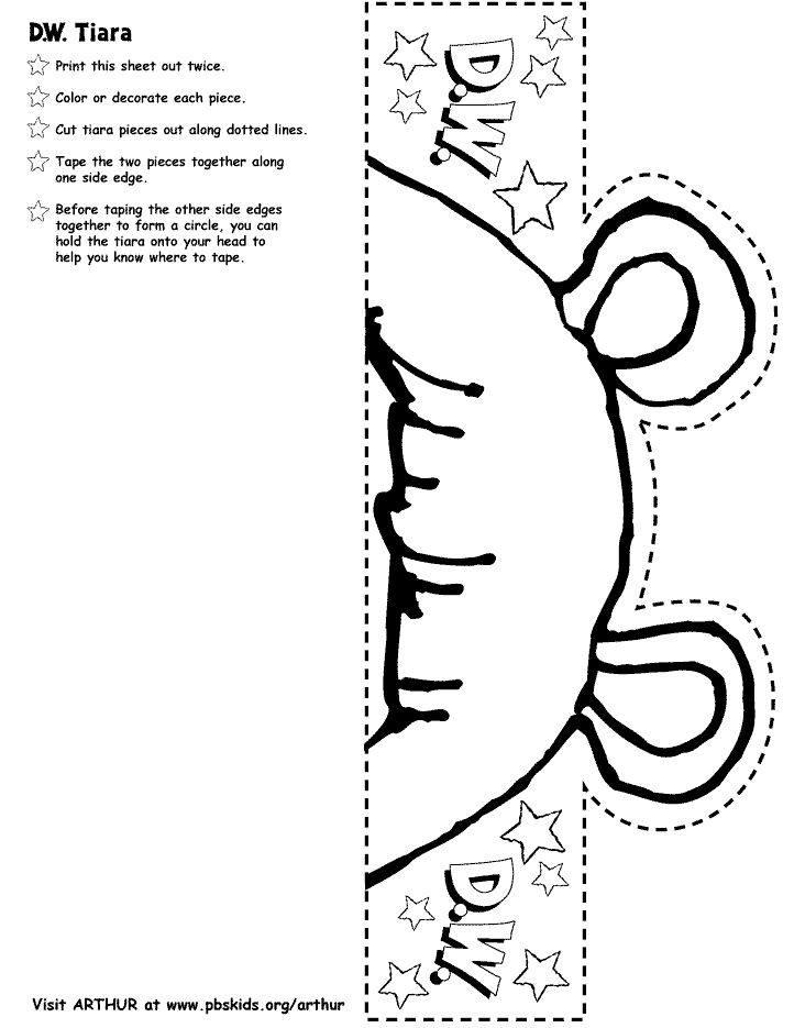 Print D.W.'s Tiara