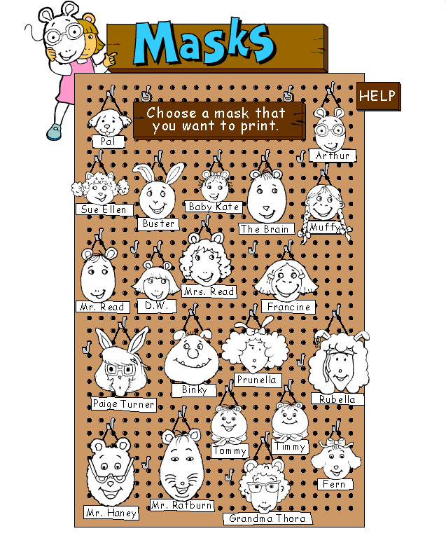 List of Masks (text links below)