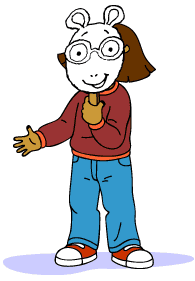 Francine wearing a mask