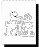 Barney, Baby Bop and BJ coloring page