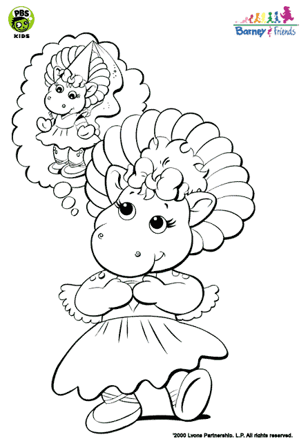 Baby Bop pretends to be a princess