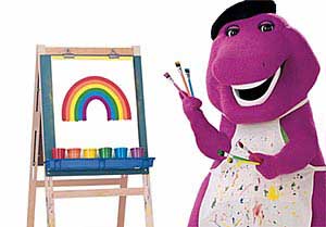 Barney shows us his color surprise