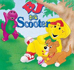 Barney and BJ with puppy