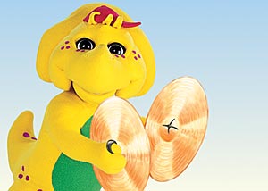 BJ plays the cymbals