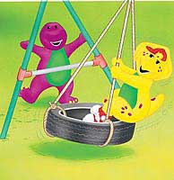 BJ on the tire swing