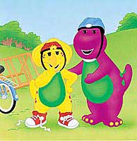 Barney and BJ getting ready to go home