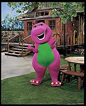 barney in front of caboose