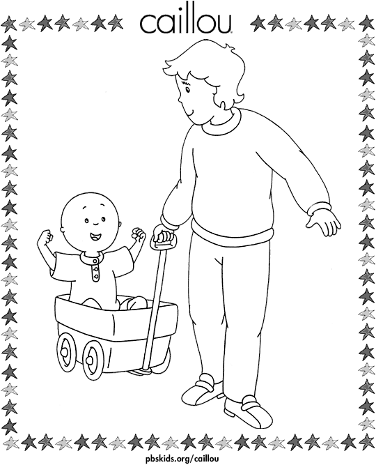 Dad with Caillou