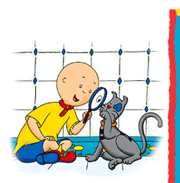 Caillou searching for Gilbert