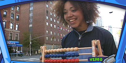 Girl with abacus