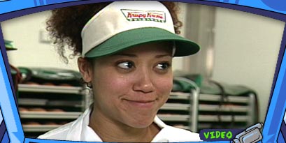 girl in Krispy Kreme cap