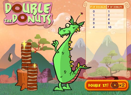 16 donuts.  Click the 'Double It' button to continue.