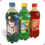 Pepsi Blue, Sierra Mist, and Mountain Dew Code Red