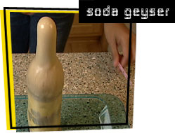photo of a soda geyser