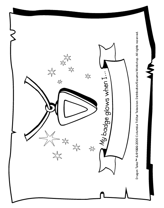 Print & Color a Dragon Badge