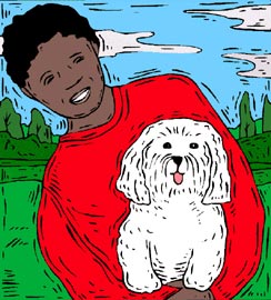 Boy with dog             