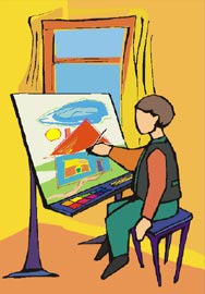 Child painting
