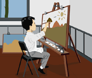 Boy painting