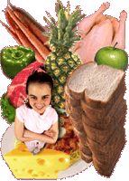 Girl and food