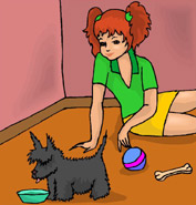 Girl with dog
