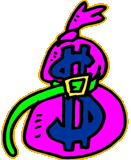 Bag with dollar sign on it