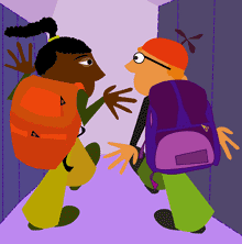 Kids in hallway