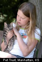 Girl with kitten