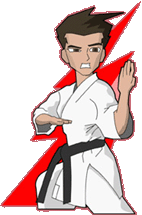 Boy doing karate