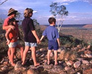 Family hiking