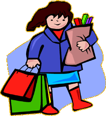 Girl with shopping bags