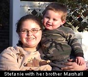 Stefanie with her brother, Marshall