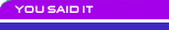 You Said It