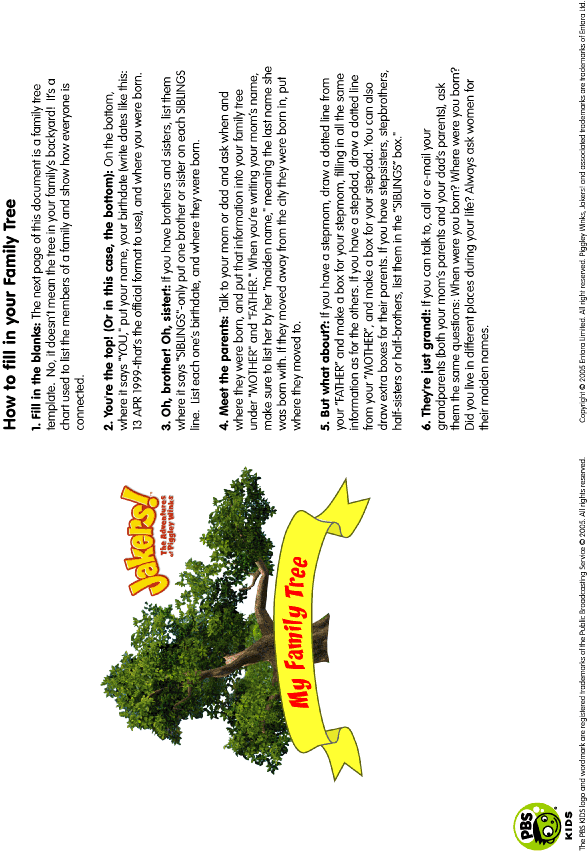 Print Family Tree page 1