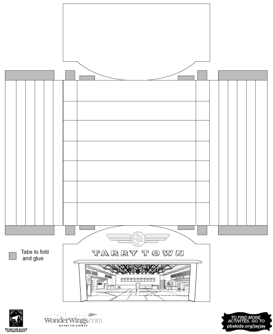 Color and then Build the Tarrytown Hangar!