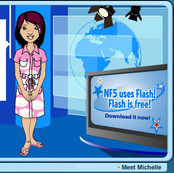 Michelle on the set of World News