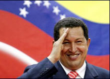 A photo of President Hugo Chavez
