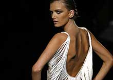 A photo of a really skinny model