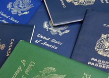 Photo of US and Canadian passports
