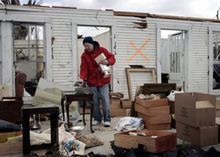 Photo of tornado damage