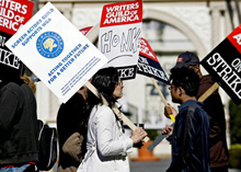 Photo of writer's strike