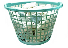 Photo of a dirty clothes basket